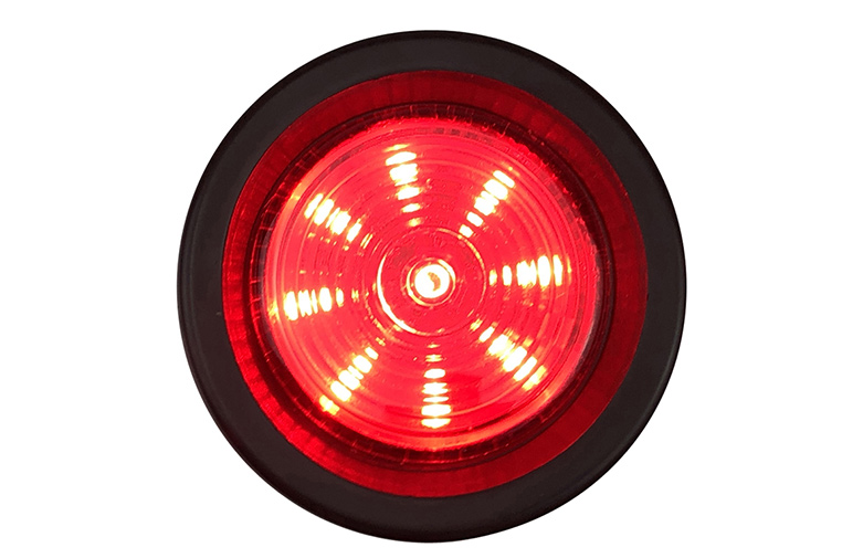 Toptree 2'' Red/Amber/Clear Round Stop Turn Tail Light