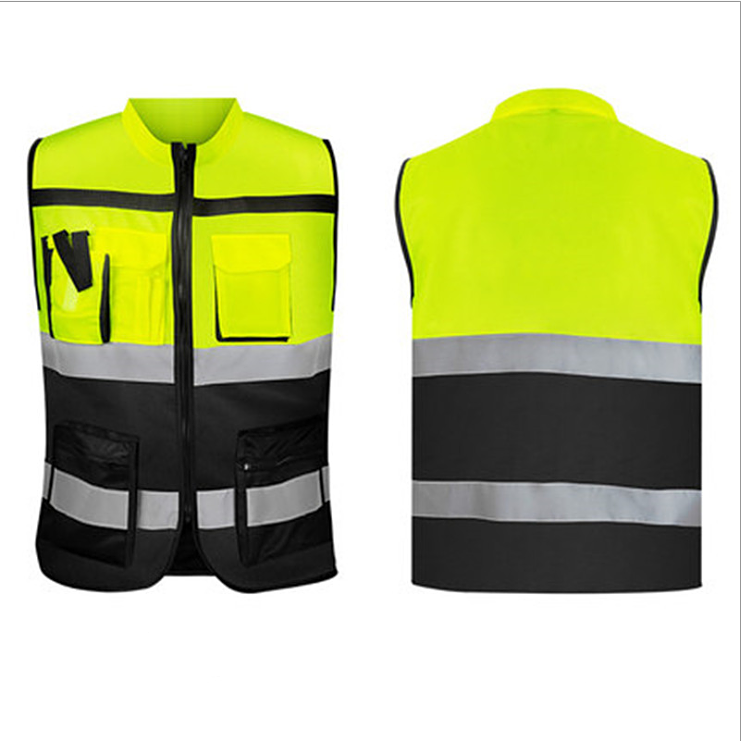 Hi Vis Reflective Police Safety Vest Front Construction Safety Vest