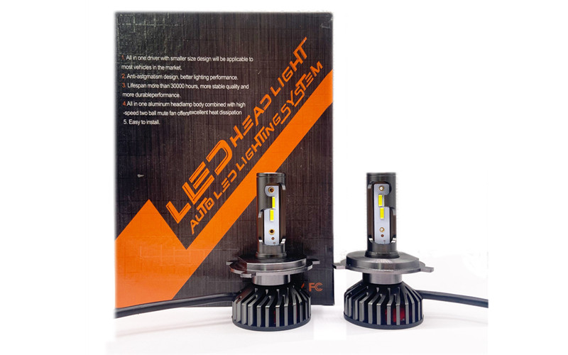 LED Headlight Bulbs H4 9003 Hi Low All-in-One Conversion Kit 6000K Cool White Beam Bulbs IP67 Waterproof
