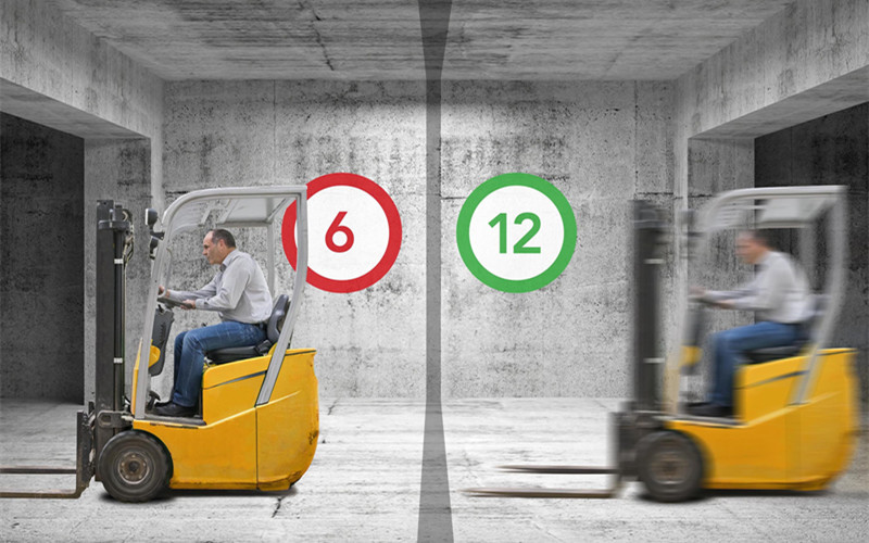 Forklift Speed Monitoring System Speed Recorder Limit Forklift Speed in Designated Areas