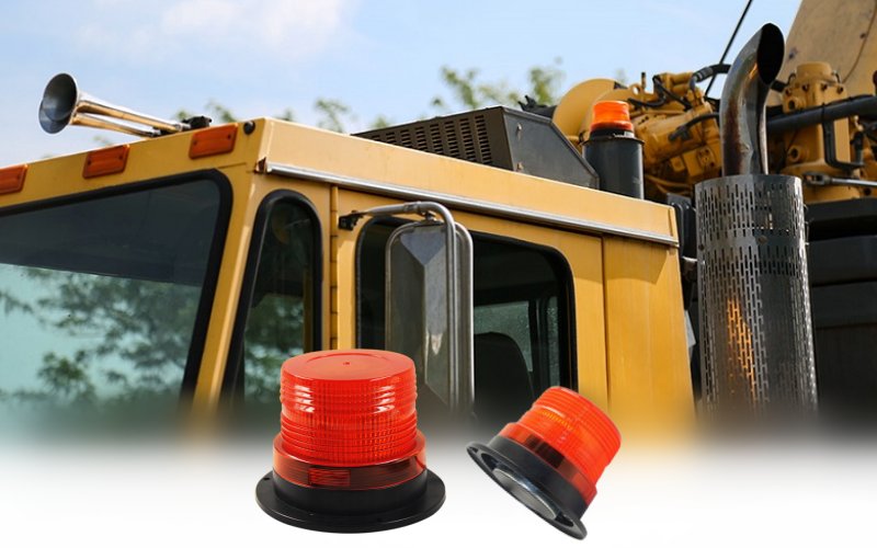 10-30V Amber Emergency Flashing Warning Beacon for Vehicle
