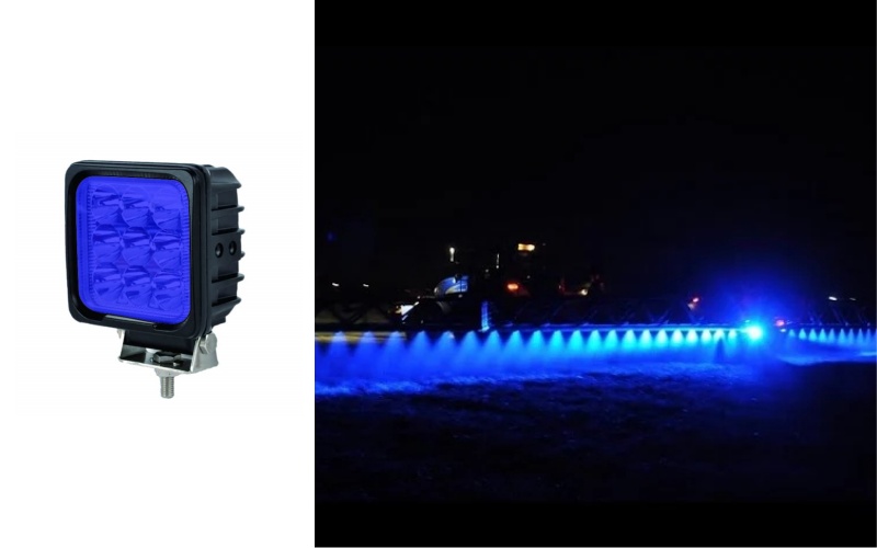 4 Inch 27W LED Sprayer Boom Lights Blue LED Spot Beam Agriculture Work Lamp