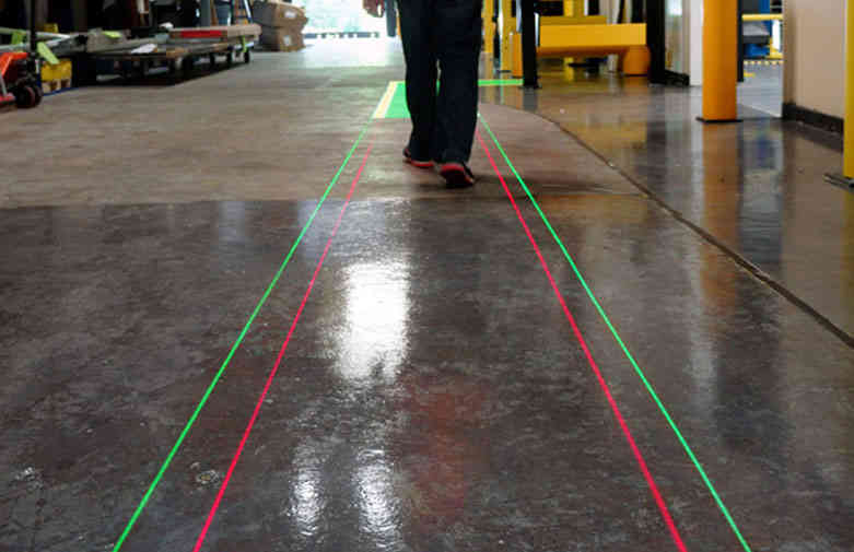 laser virtual walkway