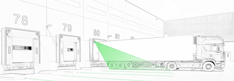 laser docking system laser guides for loading docks