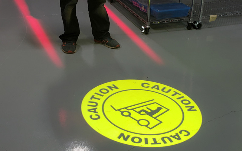 virtual floor signs and line lasers