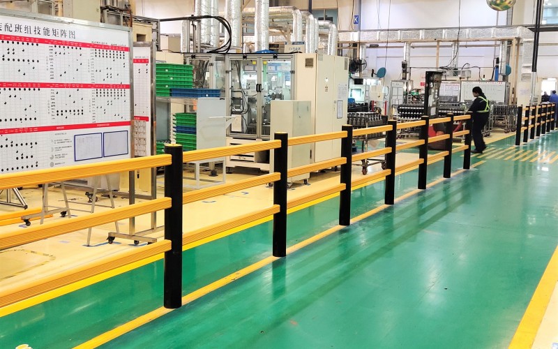 TOPTREE Pedestrian Safety Barriers for Warehouse Workplace Anti-collision Barriers Forklift Guardrail