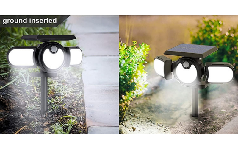 LED Security Lights Motion Sensor Light Solar Floodlight Wall Light for Entryway Yard Garage