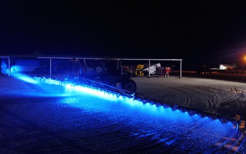 Blue LED Light for Sprayer Boom