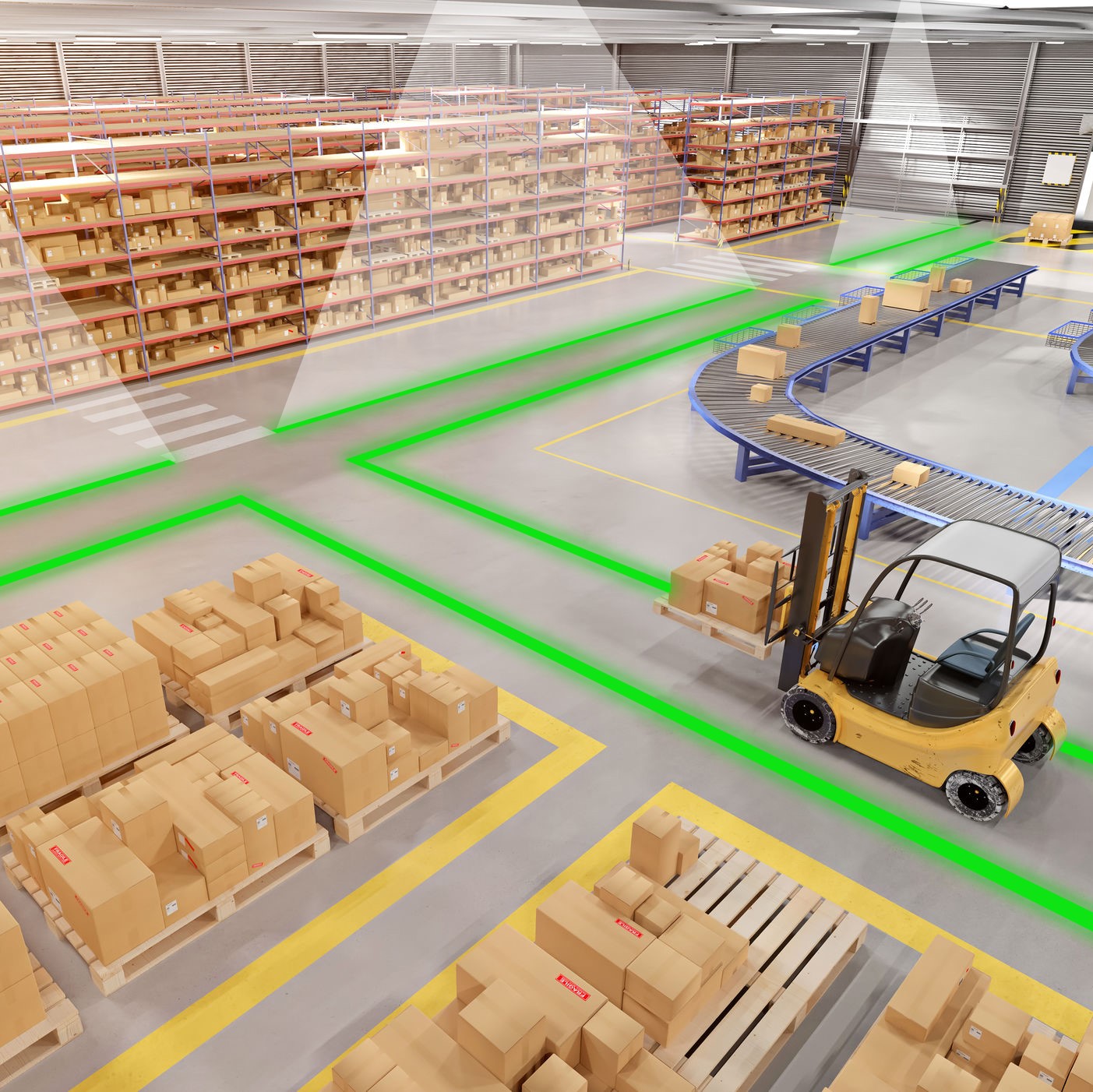 TOPTREE | Warehouse Virtual Laser Floor Marking Projectors