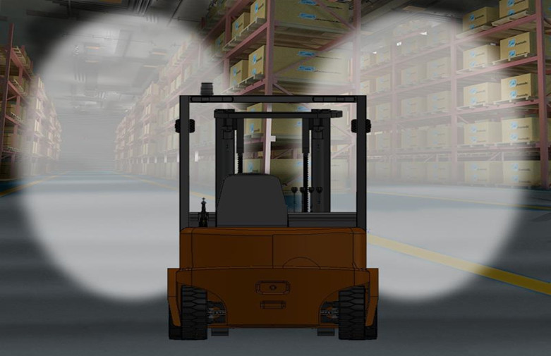 9-80V Asymmetric Beam Forklift Vertical Working Lamp