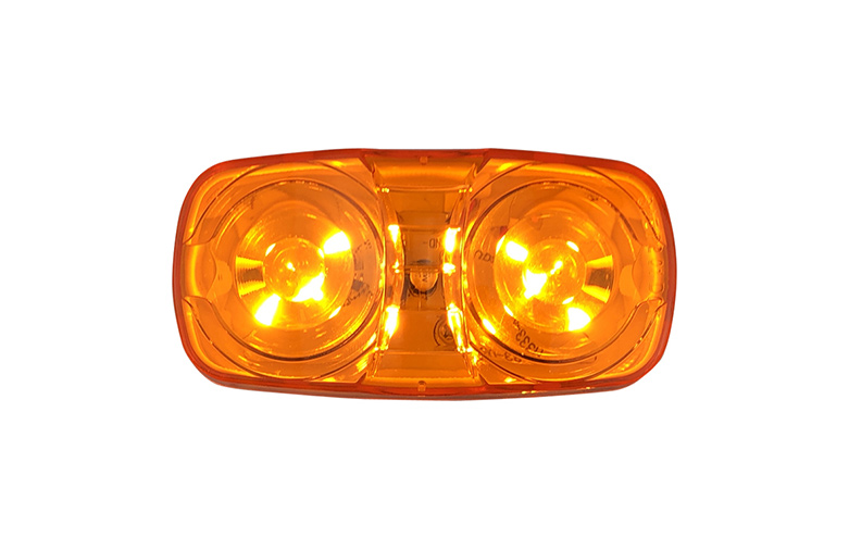 Toptree 2.5inch Amber Trailer Truck Rear Side Marker Indicators Light