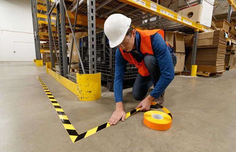 Toptree Yellow Black Striped Floor Marking Tape Hazard Caution Warning Tape