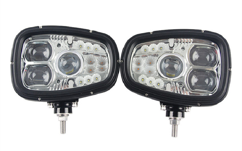 Set of LED Heated Snow Plow Headlights 1 Pair