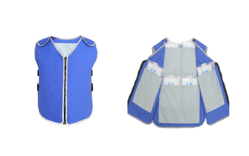 Toptree Personal Zipper Cooling Cold Vest for Heat Relief for Workers Athletes