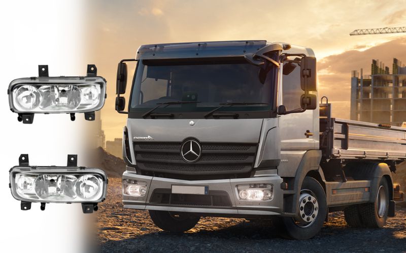 LED Headlight with Fog Light for Mercedes Benz Atego OE 9738202661 9738202861 9738202761 9738202961