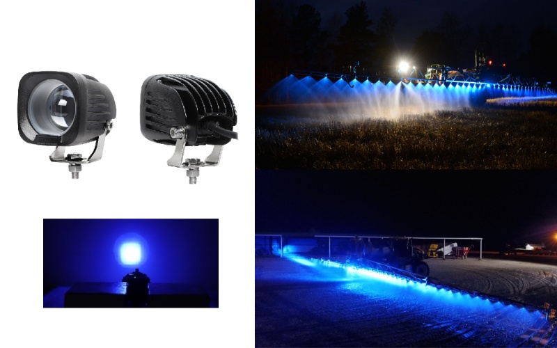 3 Inch 10W Agriculture Work Lights LED Blue Lamp For Sprayer