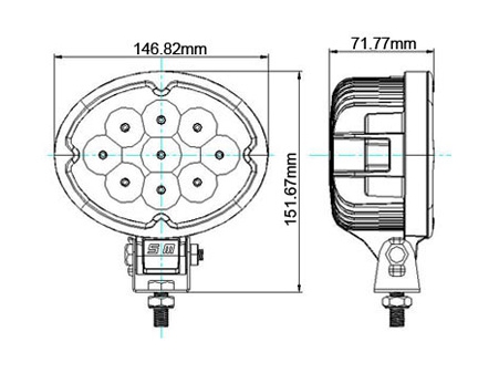 Oval 27W LED Utility Work Light