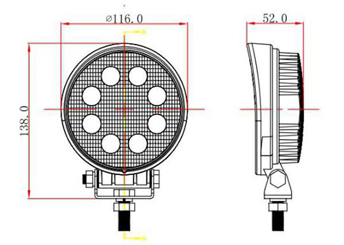 24W Round LED Work Light