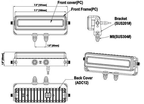 Forklift Red Safety Zone Line Light