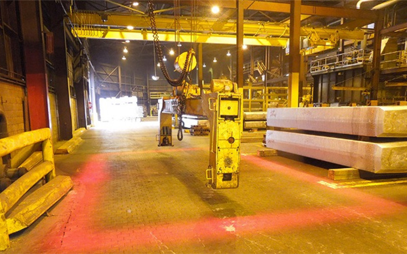 overhead crane red zone line