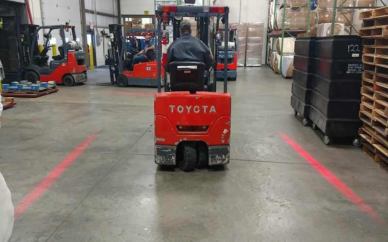 Forklift Red Zone Warning Lights