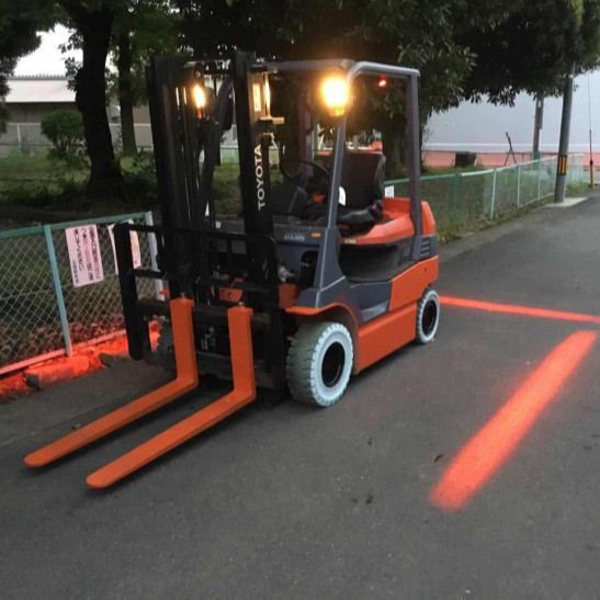 forklift red zone light