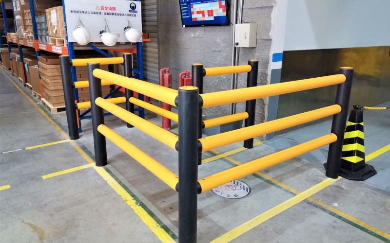 TOPTREE Industrial Flexible Guard Rails Pallet Racking Barriers Warehouse Pedestrian Guardrail