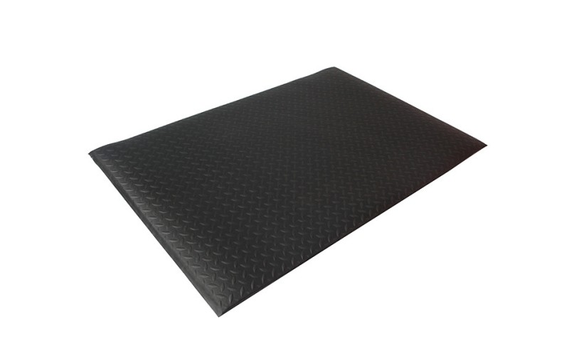 TOPTREE Industrial Black and Yellow Anti Fatigue Mats PVC Anti Slip Mats Warehouse Floor Mats