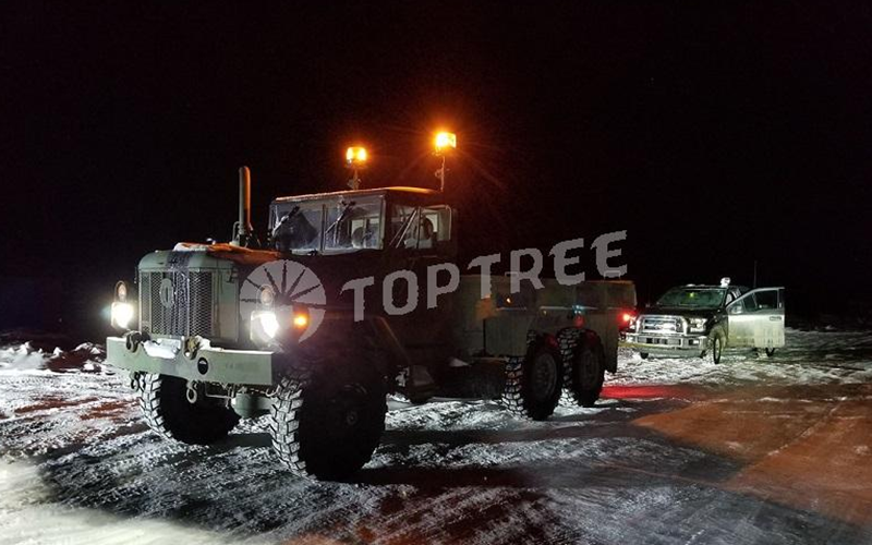 Heated LED Snow Plow Light